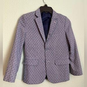 Boys blue dots suit jacket size 10